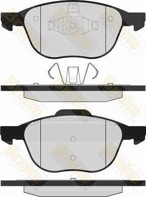 Brake Engineering PA1627 - Kit pastiglie freno, Freno a disco autozon.pro