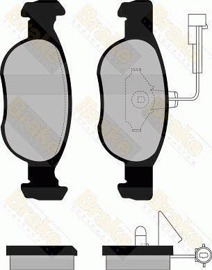 Brake Engineering PA1100 - Kit pastiglie freno, Freno a disco autozon.pro