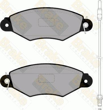 Brake Engineering PA1822 - Kit pastiglie freno, Freno a disco autozon.pro