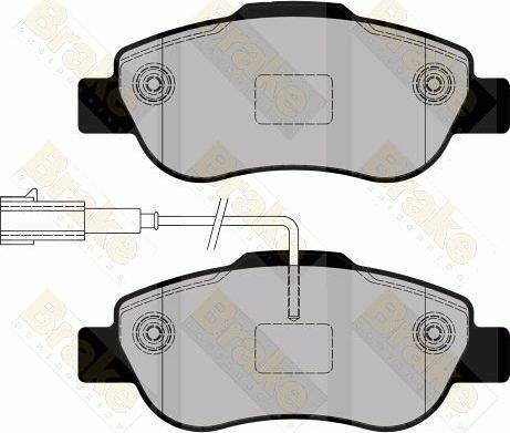 Brake Engineering PA1761 - Kit pastiglie freno, Freno a disco autozon.pro