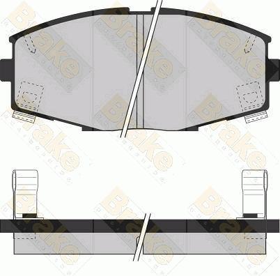 Ashuki T112-25 - Kit pastiglie freno, Freno a disco autozon.pro