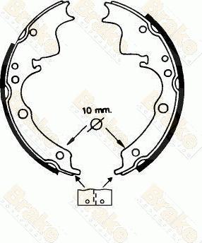 Brake Engineering SH2220 - Kit ganasce freno autozon.pro