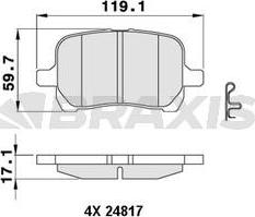 Akebono AN-4624WKE - Kit pastiglie freno, Freno a disco autozon.pro