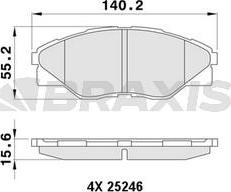 Braxis AA0457 - Kit pastiglie freno, Freno a disco autozon.pro