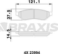 Braxis AA0488 - Kit pastiglie freno, Freno a disco autozon.pro