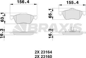 Braxis AA0438 - Kit pastiglie freno, Freno a disco autozon.pro