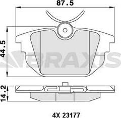 Braxis AA0478 - Kit pastiglie freno, Freno a disco autozon.pro