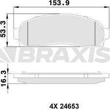 Braxis AA0509 - Kit pastiglie freno, Freno a disco autozon.pro