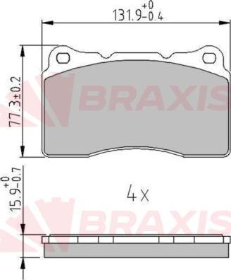 Braxis AA0651 - Kit pastiglie freno, Freno a disco autozon.pro