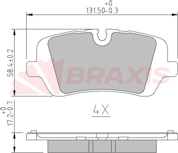 Braxis AA0658 - Kit pastiglie freno, Freno a disco autozon.pro