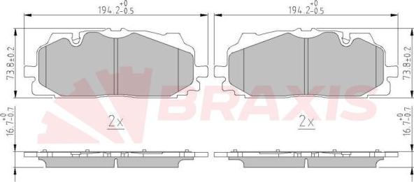 Braxis AA0666 - Kit pastiglie freno, Freno a disco autozon.pro