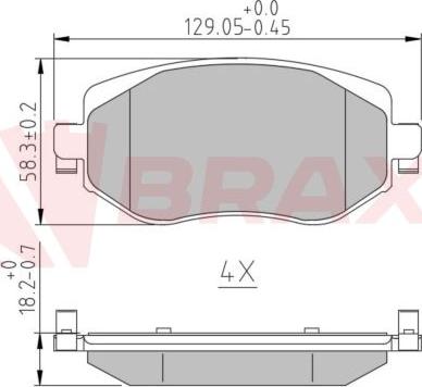 Braxis AA0668 - Kit pastiglie freno, Freno a disco autozon.pro