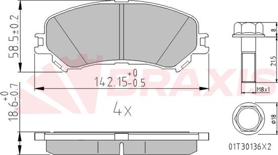 Braxis AA0667 - Kit pastiglie freno, Freno a disco autozon.pro