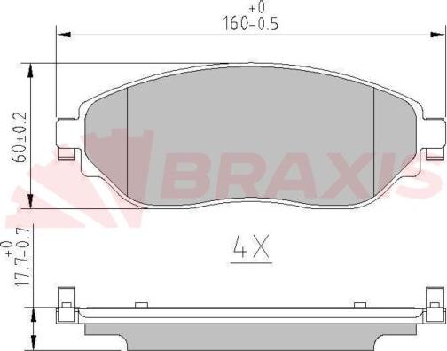 Braxis AA0606 - Kit pastiglie freno, Freno a disco autozon.pro