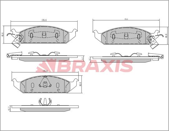 Braxis AA0689 - Kit pastiglie freno, Freno a disco autozon.pro