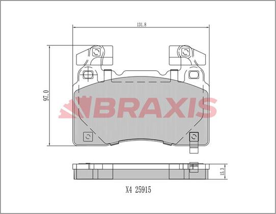 Braxis AA0684 - Kit pastiglie freno, Freno a disco autozon.pro