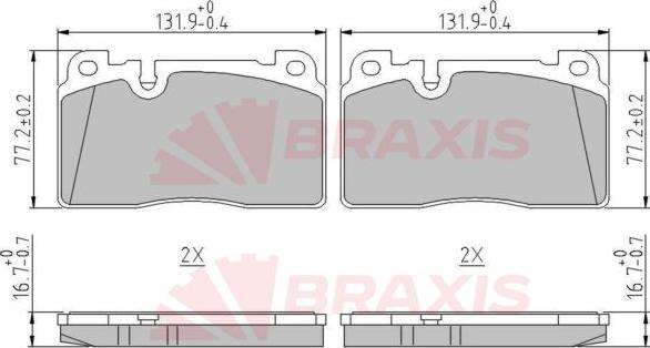 Braxis AA0639 - Kit pastiglie freno, Freno a disco autozon.pro