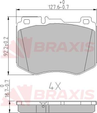 Braxis AA0636 - Kit pastiglie freno, Freno a disco autozon.pro