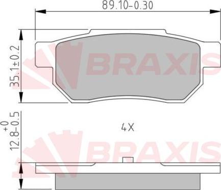 Braxis AA0633 - Kit pastiglie freno, Freno a disco autozon.pro