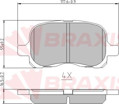 Braxis AA0632 - Kit pastiglie freno, Freno a disco autozon.pro