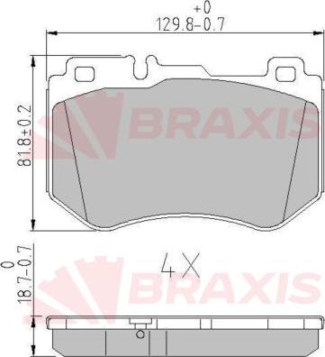 Braxis AA0626 - Kit pastiglie freno, Freno a disco autozon.pro