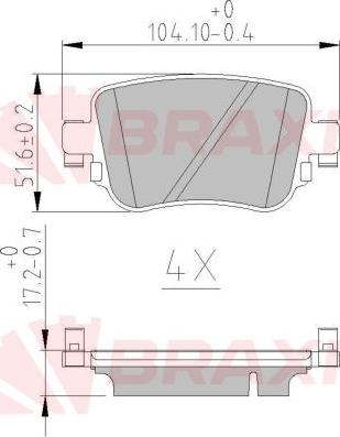 Braxis AA0621 - Kit pastiglie freno, Freno a disco autozon.pro