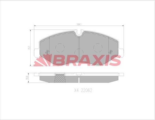 Braxis AA0679 - Kit pastiglie freno, Freno a disco autozon.pro