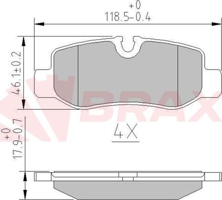 Braxis AA0678 - Kit pastiglie freno, Freno a disco autozon.pro