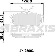 Braxis AA0095 - Kit pastiglie freno, Freno a disco autozon.pro