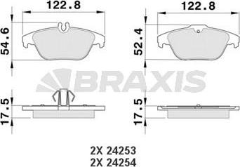 Braxis AA0091 - Kit pastiglie freno, Freno a disco autozon.pro