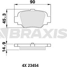 Braxis AA0098 - Kit pastiglie freno, Freno a disco autozon.pro