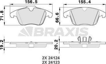 Braxis AA0044 - Kit pastiglie freno, Freno a disco autozon.pro