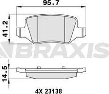 Braxis AA0047 - Kit pastiglie freno, Freno a disco autozon.pro