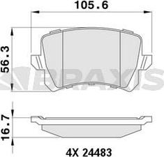 Braxis AA0050 - Kit pastiglie freno, Freno a disco autozon.pro