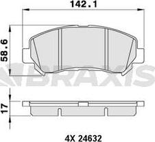 Braxis AA0051 - Kit pastiglie freno, Freno a disco autozon.pro