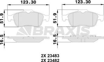 Braxis AA0068 - Kit pastiglie freno, Freno a disco autozon.pro