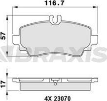 Braxis AA0034 - Kit pastiglie freno, Freno a disco autozon.pro