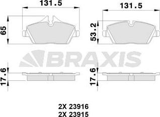 Braxis AA0031 - Kit pastiglie freno, Freno a disco autozon.pro