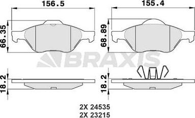 Braxis AA0026 - Kit pastiglie freno, Freno a disco autozon.pro