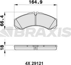 Braxis AA0195 - Kit pastiglie freno, Freno a disco autozon.pro