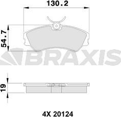 Braxis AA0191 - Kit pastiglie freno, Freno a disco autozon.pro