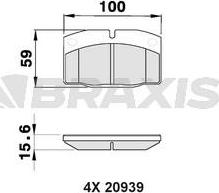 Braxis AA0192 - Kit pastiglie freno, Freno a disco autozon.pro