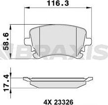 Braxis AA0145 - Kit pastiglie freno, Freno a disco autozon.pro