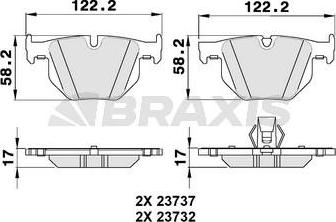 Braxis AA0157 - Kit pastiglie freno, Freno a disco autozon.pro