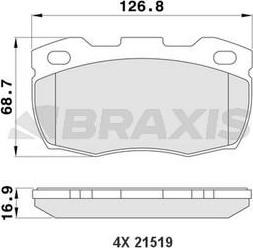 Braxis AA0165 - Kit pastiglie freno, Freno a disco autozon.pro