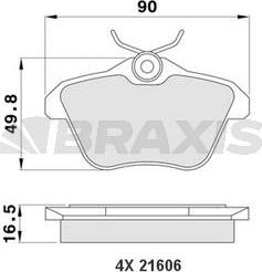 Braxis AA0166 - Kit pastiglie freno, Freno a disco autozon.pro