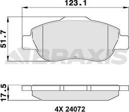 Braxis AA0102 - Kit pastiglie freno, Freno a disco autozon.pro