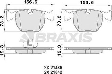 Braxis AA0110 - Kit pastiglie freno, Freno a disco autozon.pro