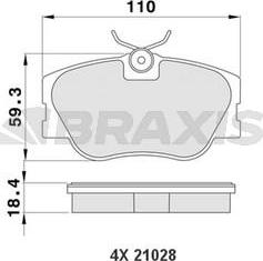 Braxis AA0184 - Kit pastiglie freno, Freno a disco autozon.pro