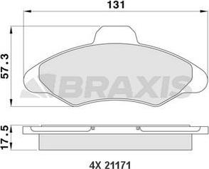 Braxis AA0185 - Kit pastiglie freno, Freno a disco autozon.pro